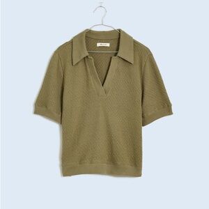 Madewell Collared Pointelle Sweater Tee / Distant Surplus